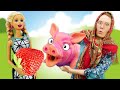 Кукла Бари и Баба Маня на ферме — Питомец для Барби — Видео игры для девочек