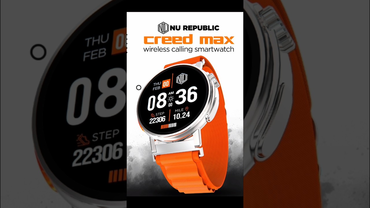 Perfect blend of fashion and tech with Nu Republic® Creed Max Smartwatch 