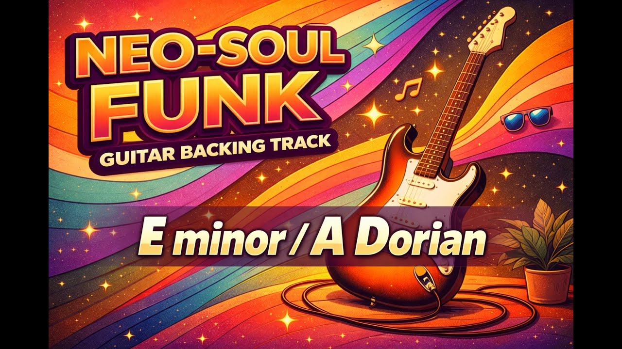 Neo Soul Funk Guitar Backing Track In E minor / A Dorian