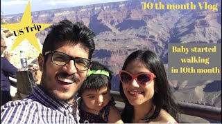 Baby Walking in 10 months || First US Trip