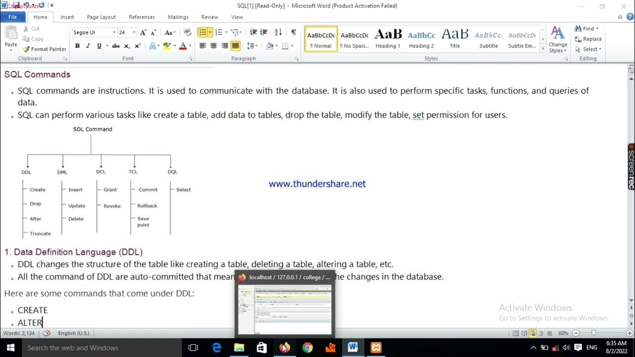 How to execute SQL command on MySQL/ xampp par SQL ka coding kaise kare ...