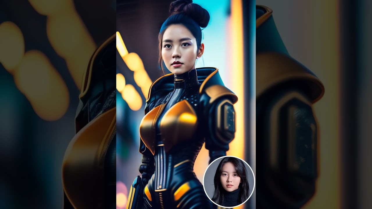 【Face Swap For Dummy】: A spirited cyborg embraces humanity's future | WonderPix