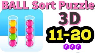 BALL SORT PUZZLE 3D level 11 12 13 14 15 16 17 18 19 20 screenshot 5