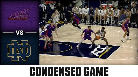Evansville vs. Notre Dame Condensed Game | 2025-26 ACC Men's Basketball