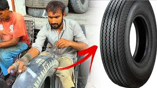 Restoration of Old Tires at Local Tyre Repair Shops