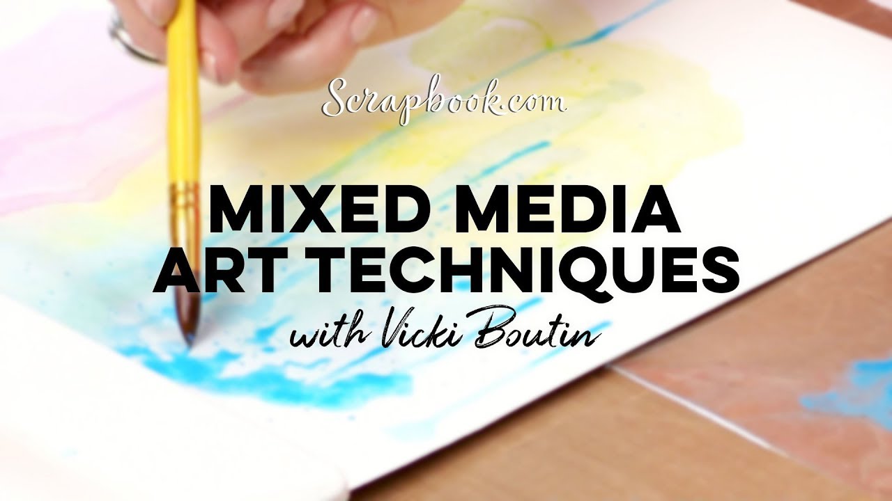 FREE Class | Mixed Media Art Techiniques with Vicki Boutin scrapbooking tarjetas