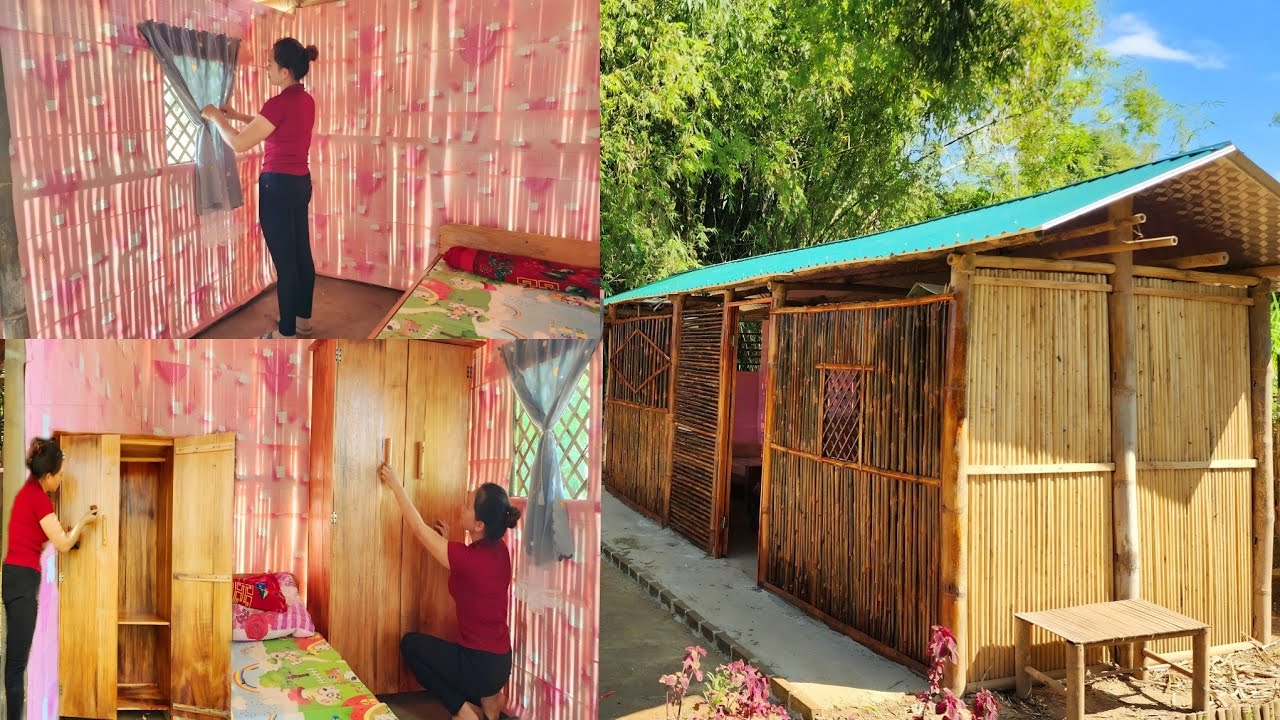 How to build a beautiful bamboo house. Make wooden beds, wooden cabinets, renovate old houses