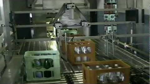 Crate colour sorting into 3 lanes