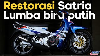 Restorasi Satria Lumba Biru Putih