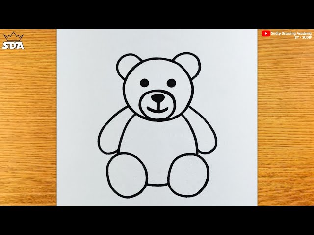 Two Cute Little Bears Coloring Pages For Kids, Bear Drawing, Ring Drawing, Kid  Drawing PNG Transparent Image and Clipart for Free Download