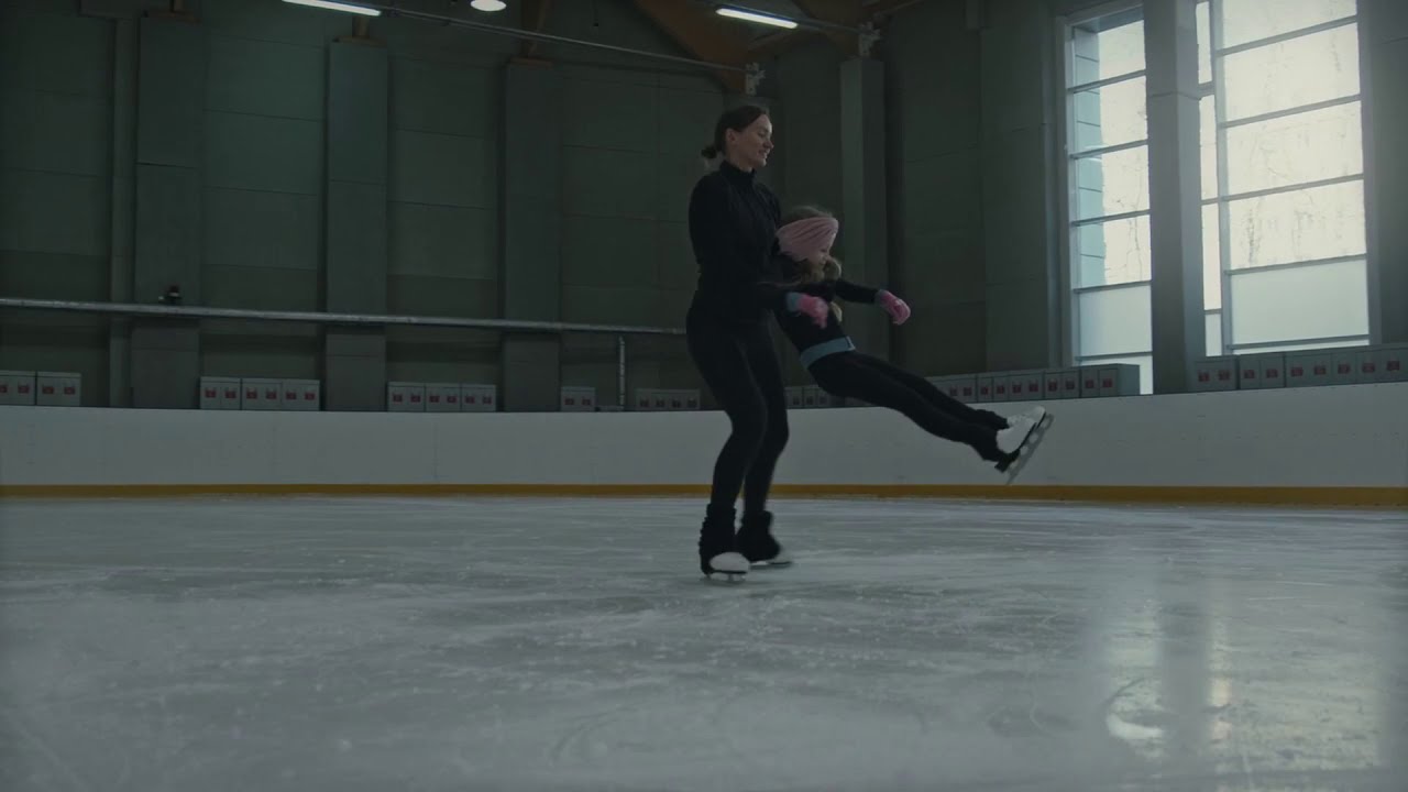 Ice Skating Coach and Student | Copyright Free Video Footage