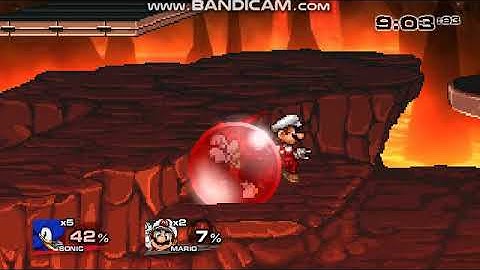 SSF2 v0.9b Mod Battles: Fire Sonic vs Fire Mario