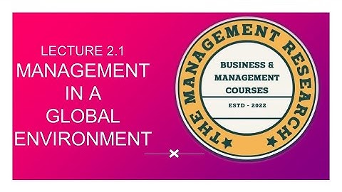 Management in a Global Environment