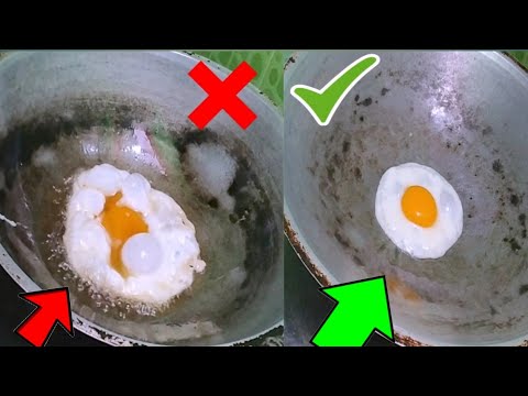 Cara Membuat Telur Ceplok Rapi dan Tidak Bergelumbung tanpa cetakan dan menggunakan teflon biasa, vi. 