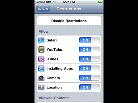 How To - Set Up Parental Controls on iPhone & iPad iOS7