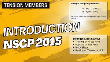 Steel Design ǀ NSCP 2015 ǀ Tension Members Part 1: Introduction