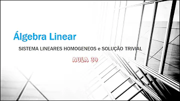 Quando um sistema homogeneo tem infinitas soluções?