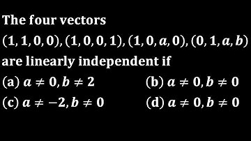 Kerala PSC 2018 HSST linear algebra linearly independent vectors