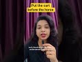 put the cart before the horse 🐴....#english #englishvocabulary #englishspeaking