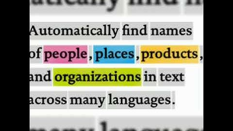 Named Entity Recognition