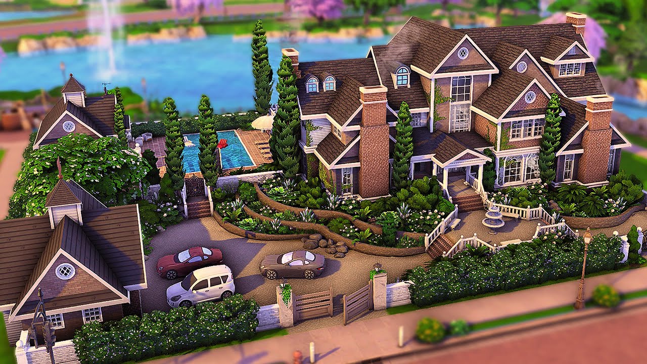 Huge Family Mansion  The Sims 4 Speed Build 