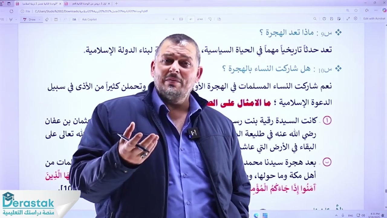 الدرس7/الحقوق السياسية للمرأة في الإسلام/الوحدة2/الفصل2/التربية الاسلامية 2008