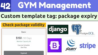 Django Full Course: Gym Management System #42|Check package validity via date diff|Django Tutorials