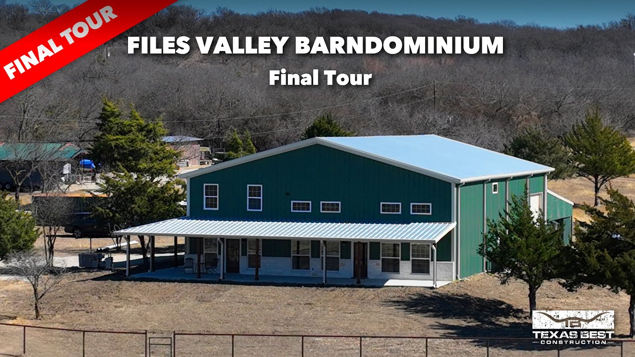 Files Valley Barndominium Home Finished Tour Texas Best Construction