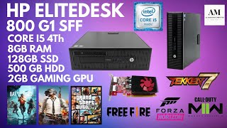 Hp Elitedesk 800 G1 Sff I5 4Th , 8Gb, 128Gb Ssd, 500Gb Hdd, 2Gb Graphic Card Gameplay 2023