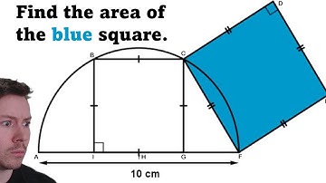 Can you find the area of the blue square? | #maths | #geometry