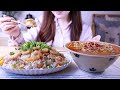 ［四川風ラーメン＆五目チャーハン］寒い日は熱々あんかけピリ辛ラーメンがおいしい⛄️🔥［作って食べる］