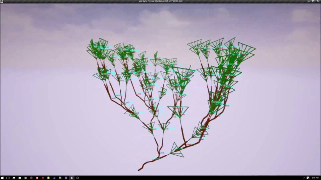 Unreal Engine 4 - C++ Lindenmayer System Plugin Example Tree - YouTube