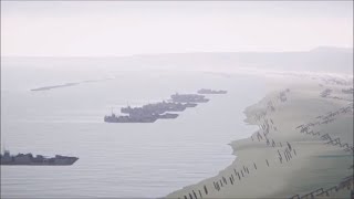 BattleFlow Simulation of Omaha Beach landing in Normandy on June 6, 1944