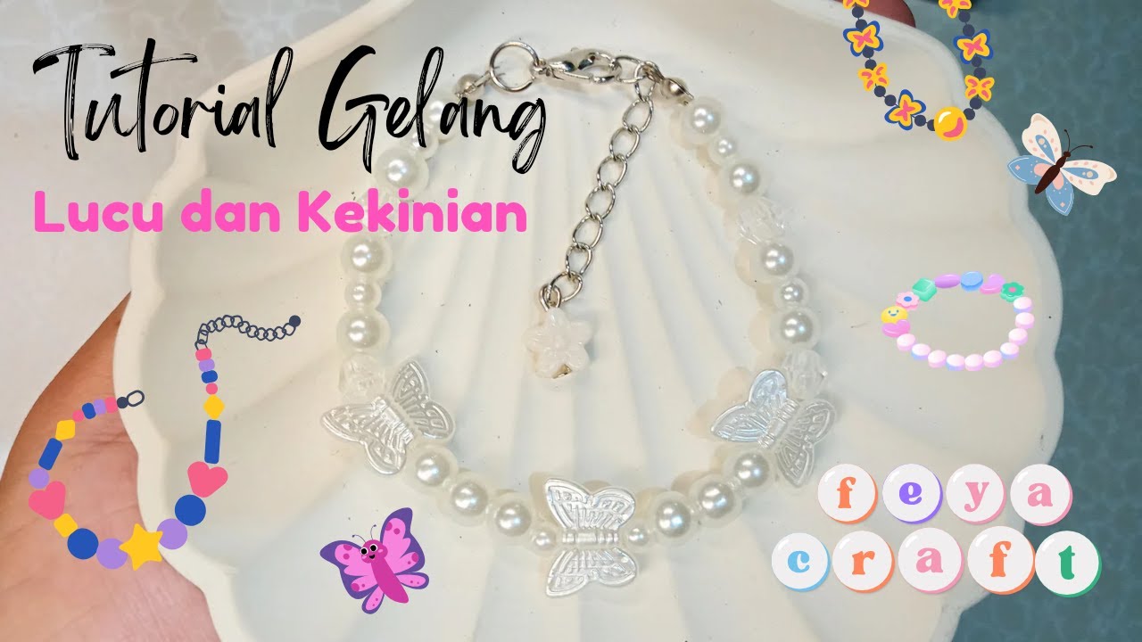 Tutorial Gelang Manik-manik||DIY Gelang Manik Kupu-kupu #diy #howtomake