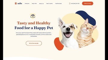 Milo - pet food landing page