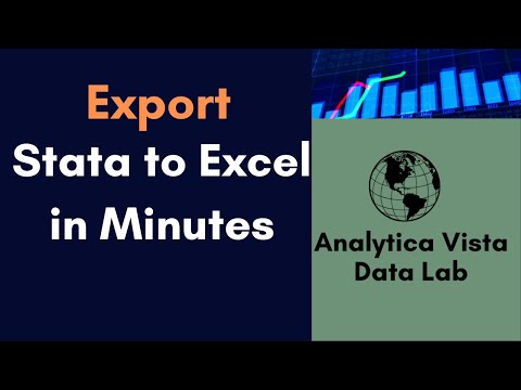33. How to Export Stata Data into Excel Data