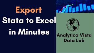 33. How to Export Stata Data into Excel Data