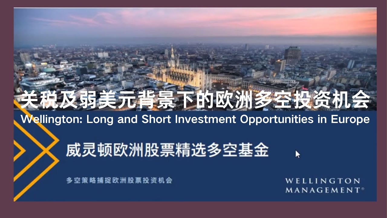 威灵顿：关税及弱美元背景下的欧洲多空投资机会 Wellington: Investment Opps in Europe Amid Tariff  Tensions and Weak Dollar