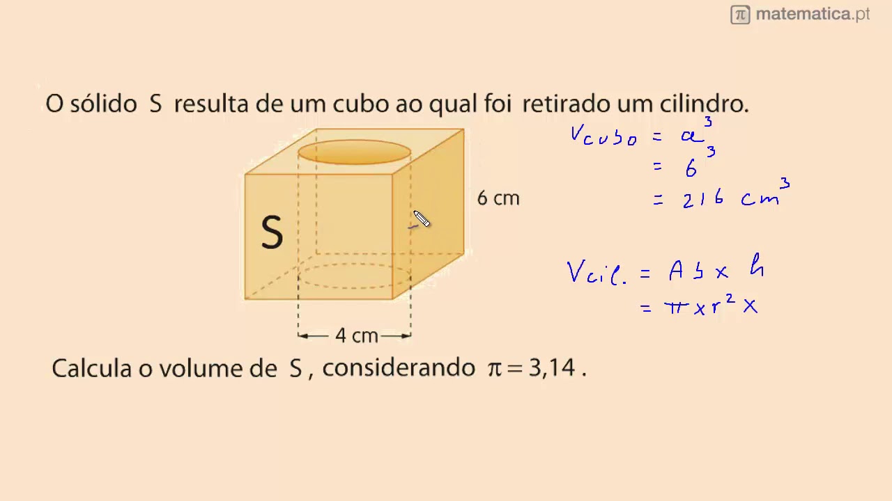 Calcular O Volume De Um Sólido Geométrico Youtube