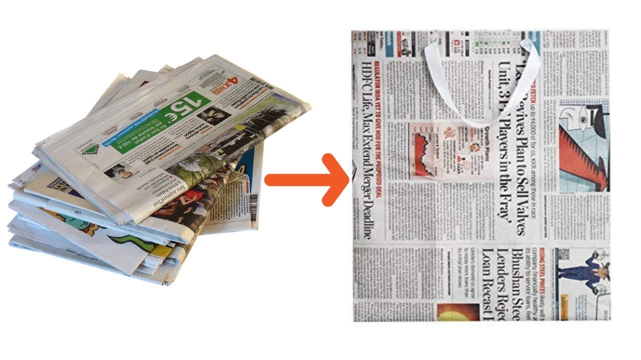 How To Make a Paper Bag From Old Newspaper in 5 Minutes