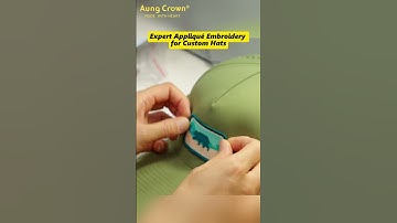 Discover the art of appliqué embroidery in our custom hat production!🎨 #aungcrown #wholesalehats