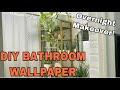 DIY BATHROOM WALLPAPER/MAKEOVER | SMALL MODERN BATHROOM | WHITE & GOLD BATHROOM | ROMA SO