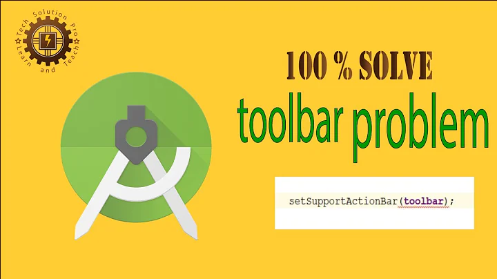 How to fix toolbar on android studio || How to solve android studio toolbar