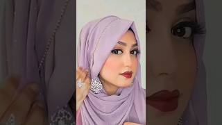 Hijab tutorial with earrings ♥️🥰 #hijab #tutorial #shorts #beautiful screenshot 4