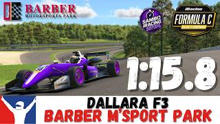 iRaxing F3 Barber Guide 1:15.8 Dallara Formula 3 Barber Track Guide