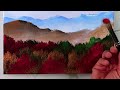 A Symphony of Autumn Tones: Painting the Serene Mountain Landscape