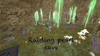 Raiding pearl cave (terror fibercraft) (ARK)