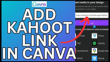 How to Add Kahoot Link in Canva 2024?