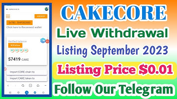 🍰 Cakecore Mininig App | 57419 $CAKE Live Withdrawal | tamil
