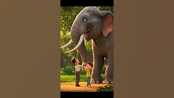 Baba Ve Oğlunun Fil Macerası Shorts Elephant Theforest Animation Funny Cute Animals 